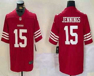 Mens San Francisco 49ers #15 Jauan Jennings Red Vapor Untouchable Limited Stitched Jersey->san francisco 49ers->NFL Jersey